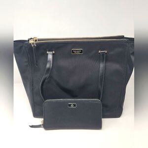 NWT! Kate Spade Purse & Wallet Set of 2 Black  Total Retail $438